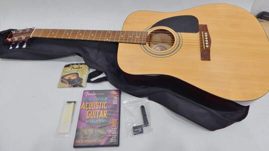 Fender Brand FA-115PK Model Wooden Acoustic Guitar w/ Case and Accessories image number 2