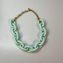 Designer Coach Gold-Tone Lobster Clasp Stylish Green Link Chain Necklace alternative image