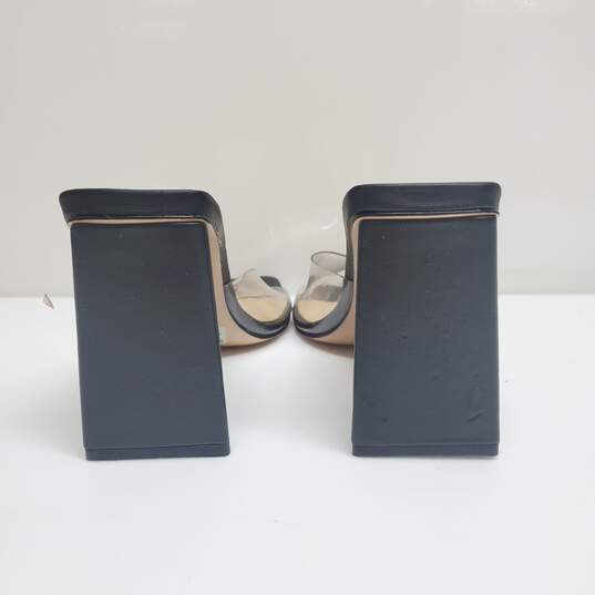 Schutz Lizah Vinyl Leather Sandal in Clear/Black Women's 7.5 B image number 5