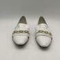 Womens Nikki White Patent Leather Almond Toe Slip-On Loafers Shoes Sz 10 M image number 2