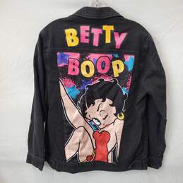 Betty Boop Women's Black Denim Jacket Size S NWT alternative image