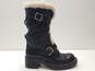 Coach Pebble Leather Tanker Moto Boots Black 5 image number 5