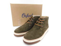 Oxford Brand Olive/Grey Leather Mid Top Shoes Men's 8 IOB