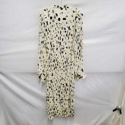 Ted Baker WM's Suzzy Plisse Pleated Midi Ivory & Dot Dress Size 2 alternative image