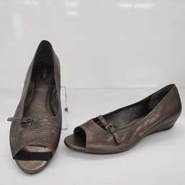 Clarks Women's Artisan Air Leather Open Toe Slip On Size 9.5