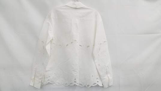 Derek Lam 10 Crosby Women's White Long Sleeve Collar Blouse Top Size 2 image number 4