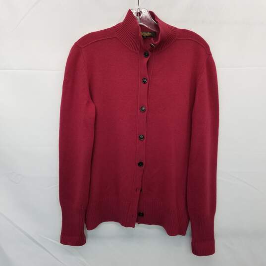 Loro Piana Baby Cashmere Red Button Up Sweater Size 44 image number 1