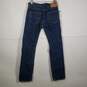 Mens 501 Dark Wash 5-Pocket Design Denim Straight Leg Jeans Size 30X34 image number 2