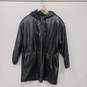 Wilsons Women's Black Leather Insulated Hooded Coat Size L image number 1