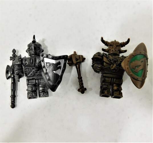 Mega Bloks Dragons Lot Orcs Ogres Knights Mini Figures Weapons Shields image number 2