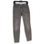 Womens Gray Denim Medium Wash 5-Pocket Design Skinny Leg Jeans Size 26 image number 1