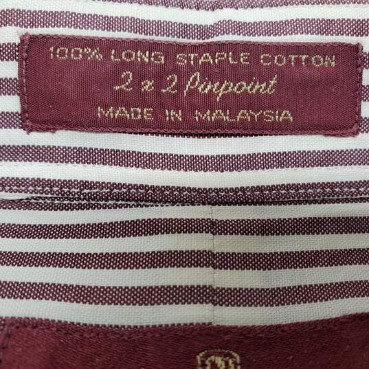Vintage Nordstrom Classic Pinpoint Cotton LS Shirt Men's 32 image number 6