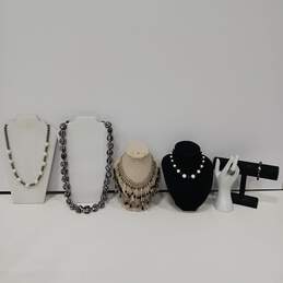 Bundle of Assorted Black and White Toned Fashion Jewelry
