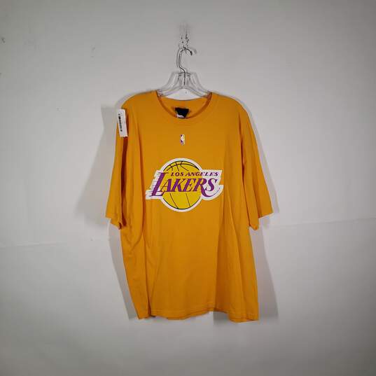 Mens Los Angeles Lakers Cotton Graphic Crew Neck Basketball-NBA T-Shirt Size 2XL image number 1