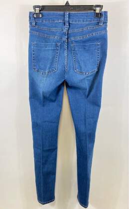 Free People Womens Blue Medium Wash 5 Pocket Design Denim Skinny Jeans Size 25 alternative image