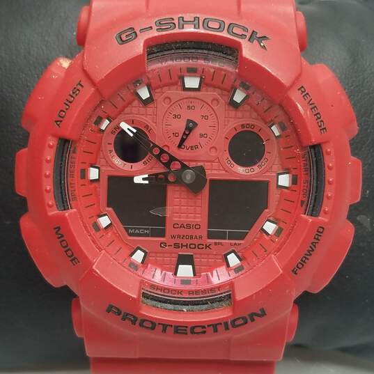 G-Shock GA-100C Red Non-precious Metal Watch image number 1