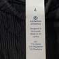 Lululemon Black Textured LS Active Wear Long Stretchy Hooded Sweater Size 4 image number 3