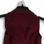NWT Womens Maroon Collared Ruffle Neck Sleeveless Mini Dress Size 2 image number 4