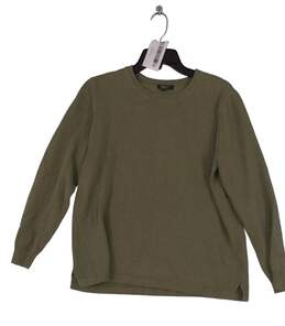 Womens Green Long Sleeve Crew Neck Jumper Sweater Size Medium