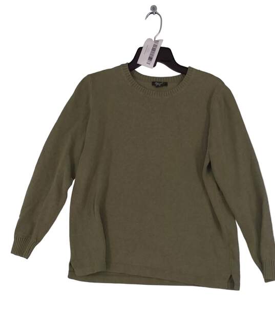 Womens Green Long Sleeve Crew Neck Jumper Sweater Size Medium image number 1