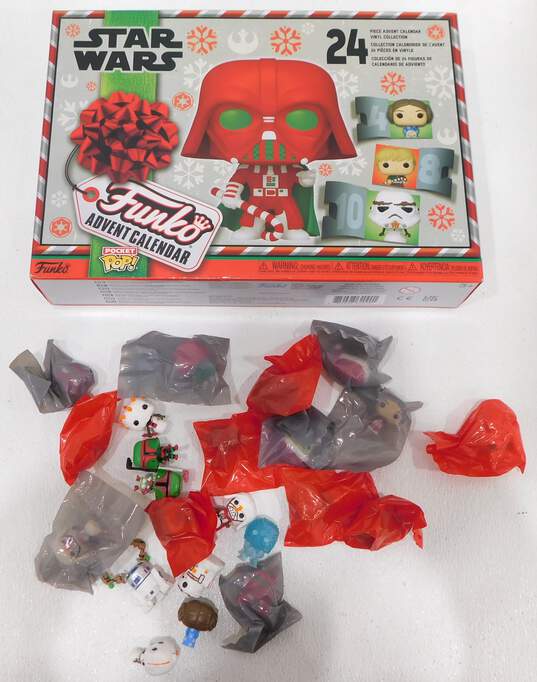 Star Wars Funko Pop Advent Calendar W/ Some Sealed Figures image number 1