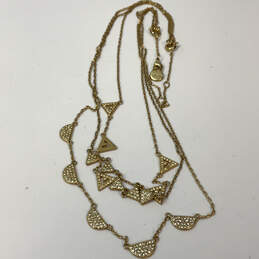 Designer Stella & Dot Gold-Tone Rhinestones Multi Strand Chain Necklace alternative image