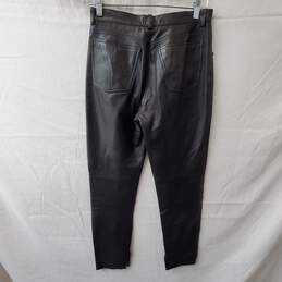Roberto Cavalli Black Leather Pants Size M alternative image