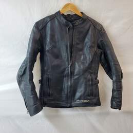 Street & Steel Ride the Life Black Leather Motorcycle Jacket Size XS