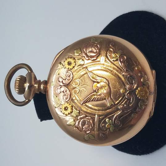 Vintage Elgin Gold Filled Wind-Up Pocket Watch image number 1