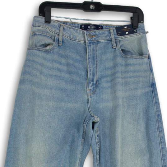 Hollister Womens Blue Denim Light Wash 5-Pocket Design Boyfriend Jeans W29 L31 image number 3