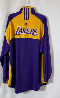 Adidas Unisex Adult Purple Yellow Los Angeles Lakers Basketball NBA Jacket Sz L alternative image
