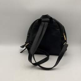 Womens Black Leather Studded Adjustable Strap Zipper Backpack Bag alternative image