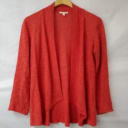 Eileen Fisher Red Open Front Cardigan Sweater Women's SM