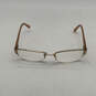 Womens AK5003 Rose Gold Half Rimless Frame Rectangle Reading Eyeglasses image number 2