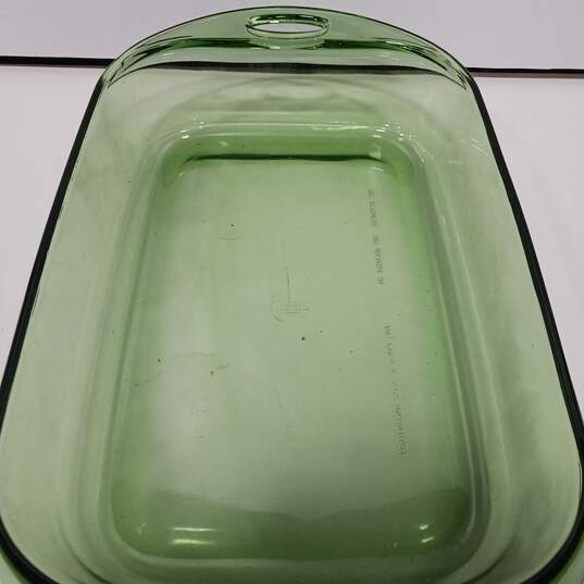 Anchor Hocking Green Vintage Glassware Casserole Dish image number 2