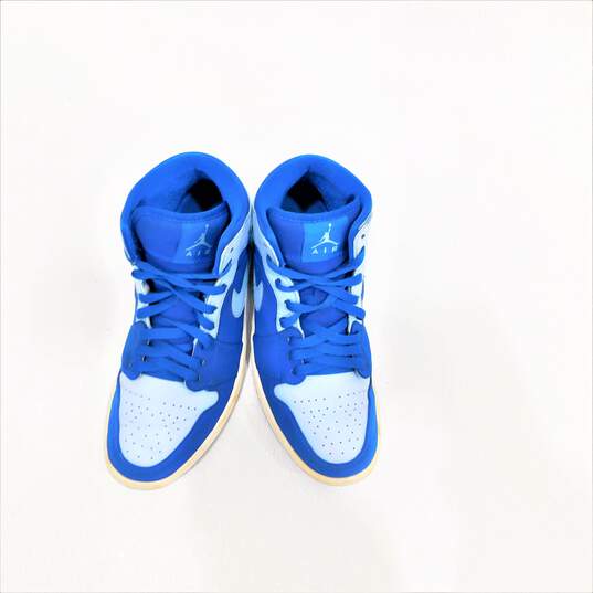 Jordan 1 Retro Mid Team Royal Ice Blue Men's Shoes Size 8 image number 4