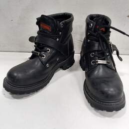 Harley Davidson Leather Lace Up Ankle Boots Size 7.5