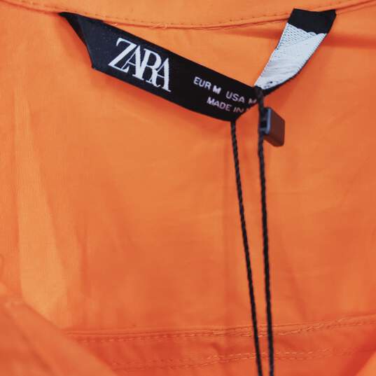 Zara Men Orange Dress Shirt M NWT image number 4
