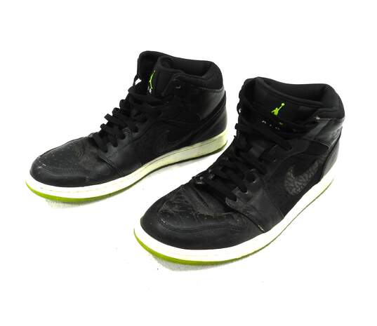 Jordan 1 Phat Black Action Green Men's Shoes Size 10 COA image number 2