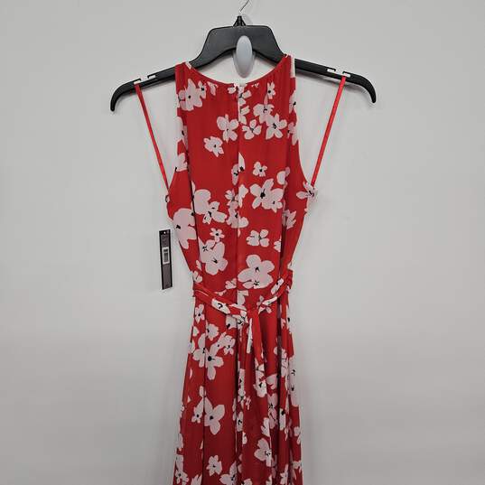 Daisy Floral Tomato Maxi High Low Dress image number 3