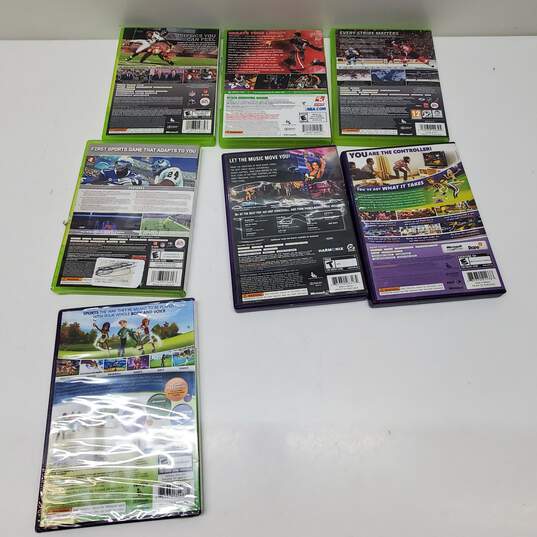 VTG. Lot Of x7 XBOX 360 Kinect & Sports Games P/R Untested image number 3