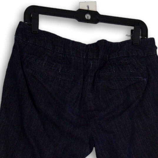 Womens Blue Denim Medium Wash Pockets Straight Leg Cropped Jeans Size 8 image number 4