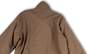 Womens Brown Mock Neck Long Sleeve Pockets Full-Zip Jacket Size 2XL image number 4