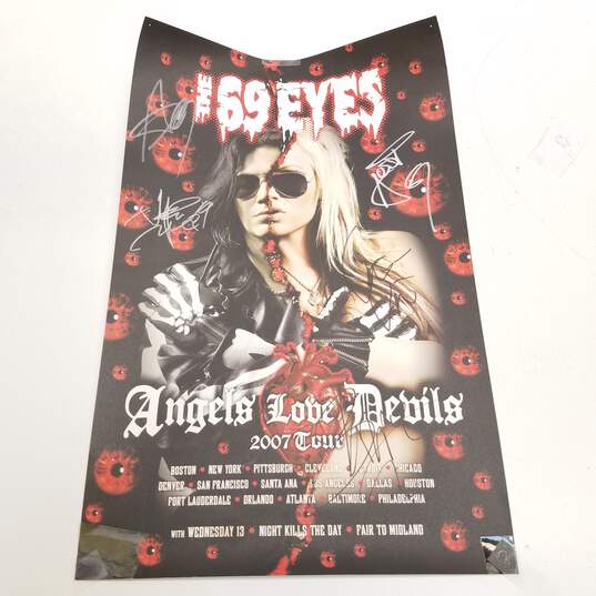 The 69 Eyes  'Angels Love Devils' 2007 Band Signed Tour Poster image number 1