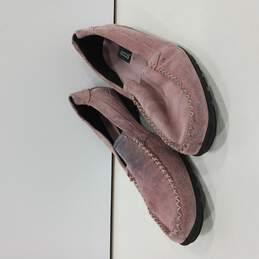 Pink Suede Moccasins Women's Size 39