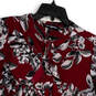 Womens Multicolor Floral Long Sleeve Ruffle Blouse Top Size Medium image number 3