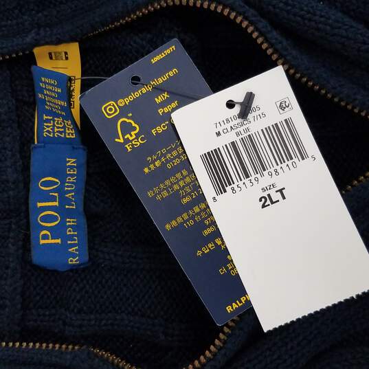 Polo Ralph Lauren Knit Quarter Zip Top Size XLT image number 4