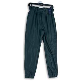 NWT Abercrombie & Fitch Womens Green Elastic Waist Pull-On Jogger Pants Size S