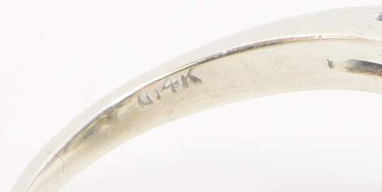 Vintage Art Deco 14K White Gold 0.30 CTTW Diamond Floral Ring 3.5g image number 6