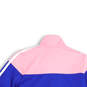 Girls Multicolor Colorblock Long Sleeve Full Zip Track Jacket Size XL image number 4